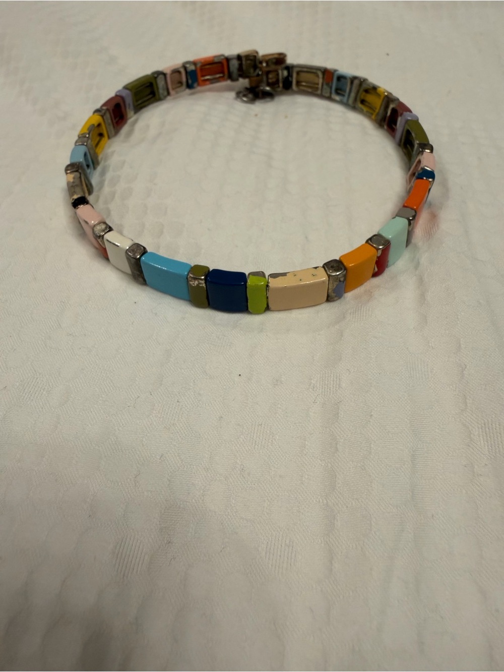 Multicolor Enamel Tile Choker Necklace - Women Jewelry
